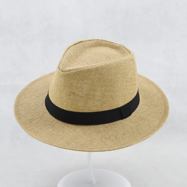Summer Big Rim Hat Men's Sun Hat Sunshade Hat Beach Hat Cold Hat Encrypted Straw Hat Sunscreen  Hair display picture 4