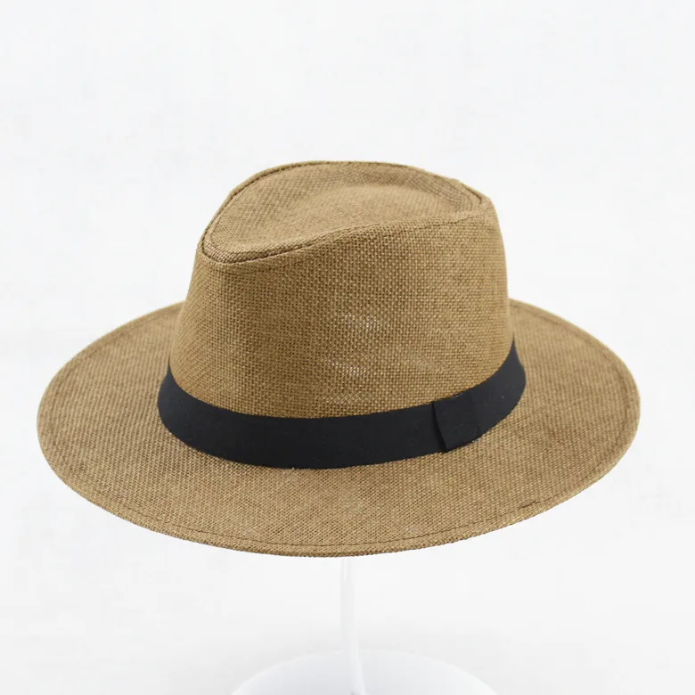 Summer Big Rim Hat Men's Sun Hat Sunshade Hat Beach Hat Cold Hat Encrypted Straw Hat Sunscreen  Hair display picture 2