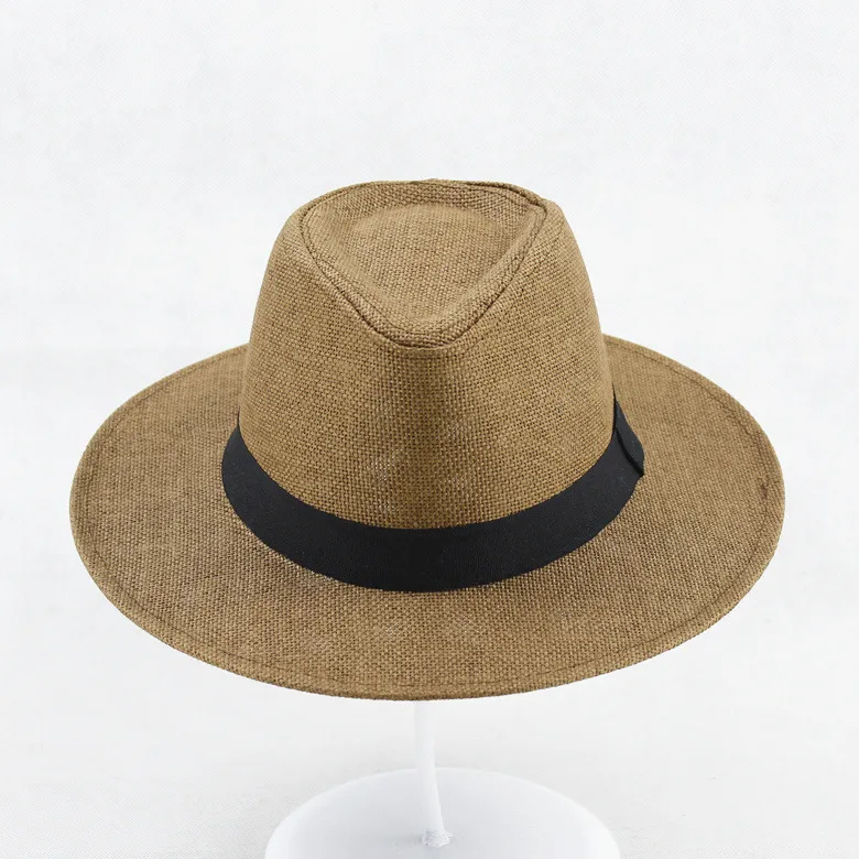 Summer Big Rim Hat Men's Sun Hat Sunshade Hat Beach Hat Cold Hat Encrypted Straw Hat Sunscreen  Hair display picture 6