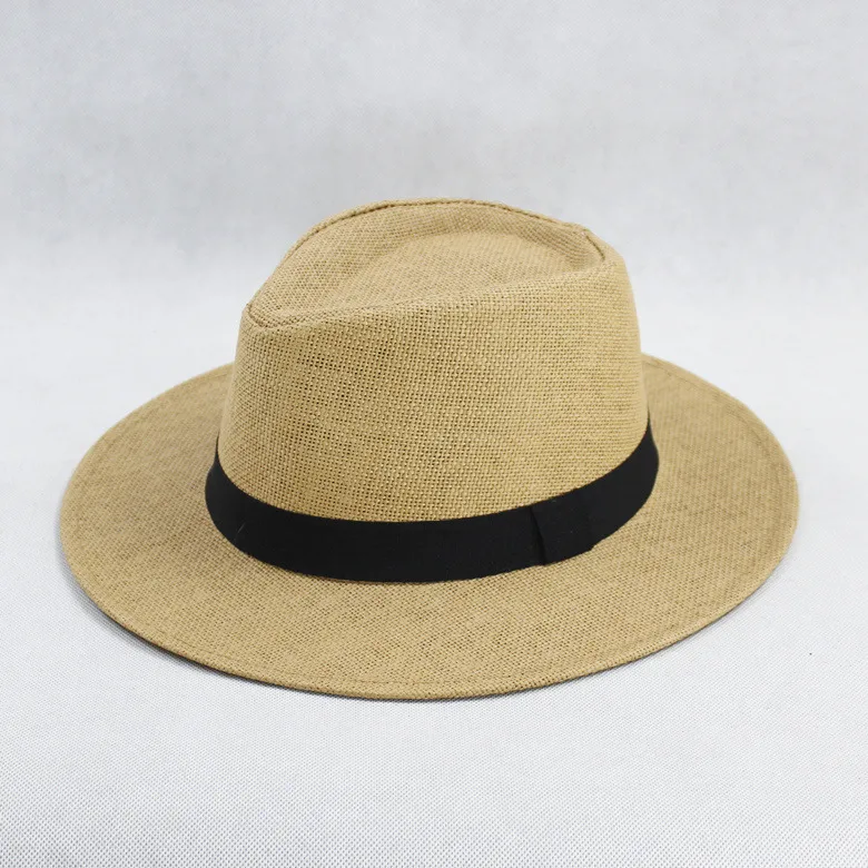 Summer Big Rim Hat Men's Sun Hat Sunshade Hat Beach Hat Cold Hat Encrypted Straw Hat Sunscreen  Hair display picture 7