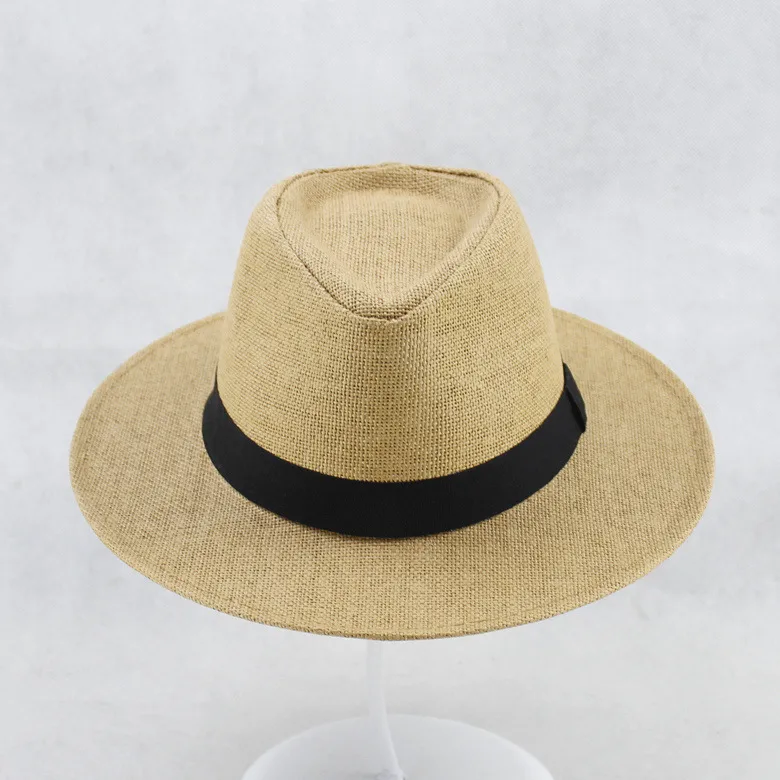 Summer Big Rim Hat Men's Sun Hat Sunshade Hat Beach Hat Cold Hat Encrypted Straw Hat Sunscreen  Hair display picture 8
