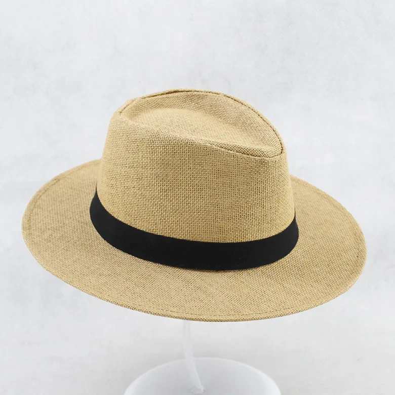 Summer Big Rim Hat Men's Sun Hat Sunshade Hat Beach Hat Cold Hat Encrypted Straw Hat Sunscreen  Hair display picture 9