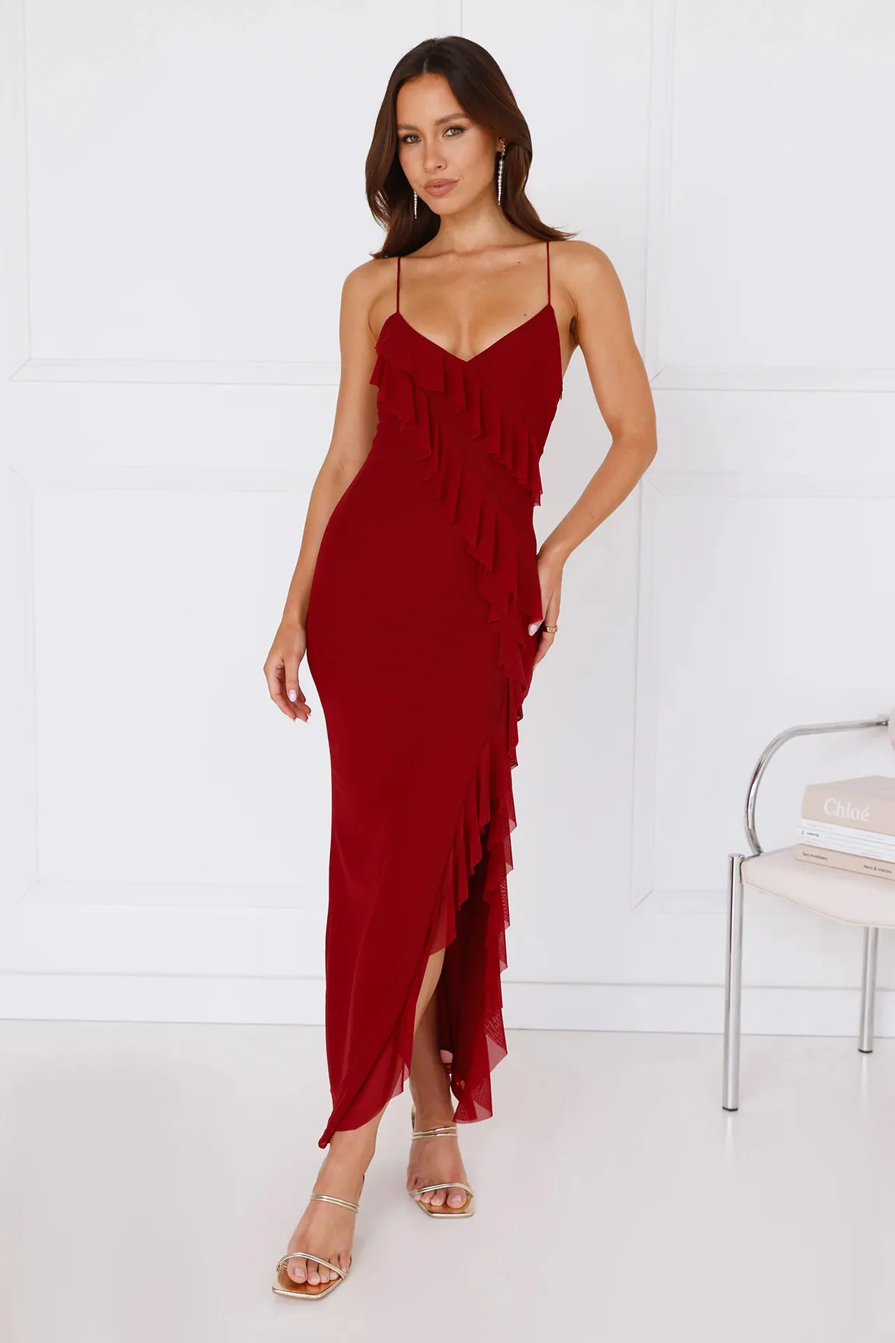 Lifa Clothing  Women's Clothing  Summer New Sling Sleeveless Party Ruffled Strap Dress Wholesale display picture 33