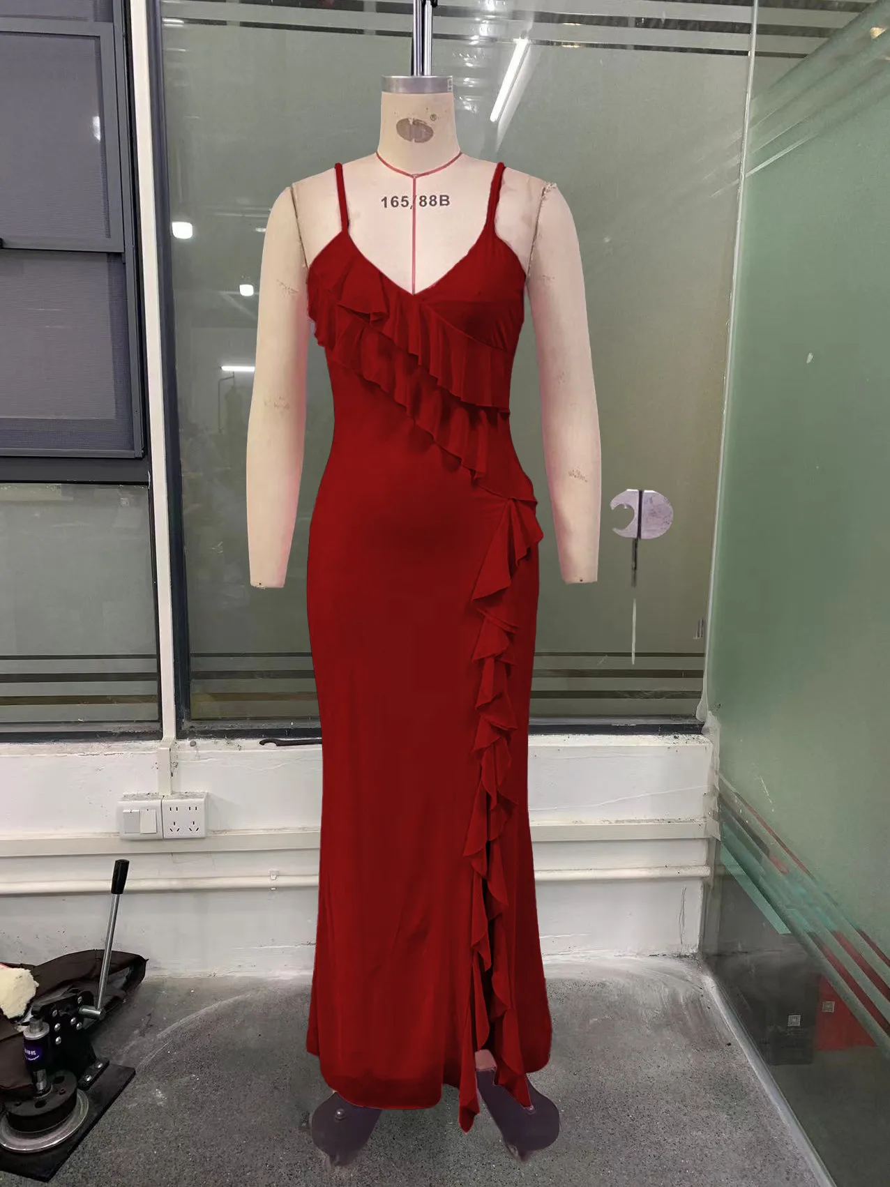 Lifa Clothing  Women's Clothing  Summer New Sling Sleeveless Party Ruffled Strap Dress Wholesale display picture 39