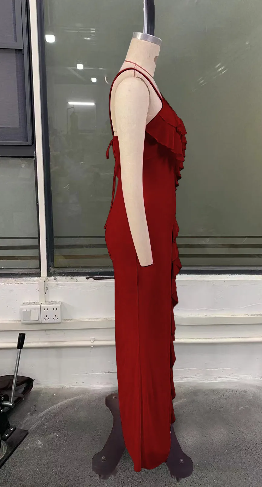 Lifa Clothing  Women's Clothing  Summer New Sling Sleeveless Party Ruffled Strap Dress Wholesale display picture 41