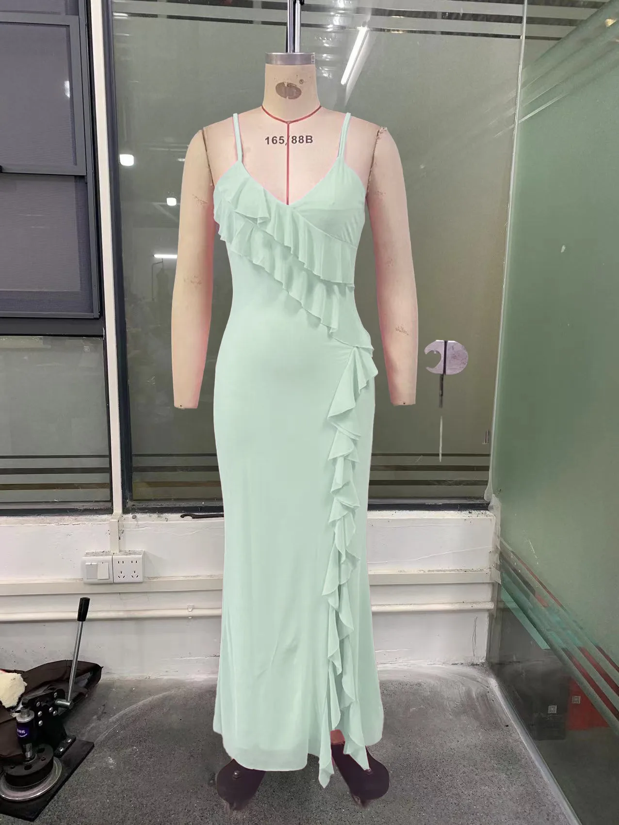 Lifa Clothing  Women's Clothing  Summer New Sling Sleeveless Party Ruffled Strap Dress Wholesale display picture 42