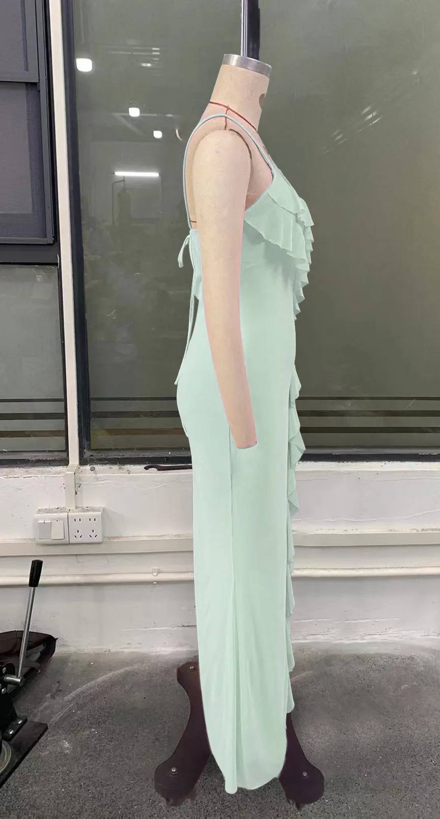 Lifa Clothing  Women's Clothing  Summer New Sling Sleeveless Party Ruffled Strap Dress Wholesale display picture 44