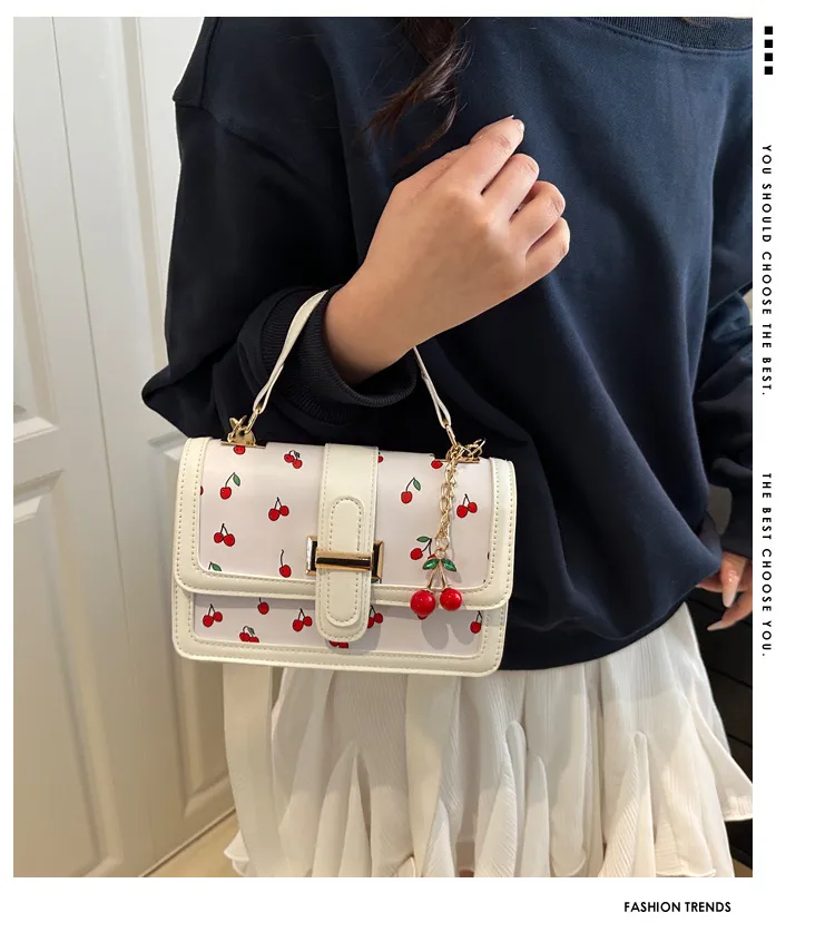 Printed Texture Fashionable Summer Large-Capacity Color Matching New Trendy Style Crossbody Handheld Women's Small Square Bag display picture 1