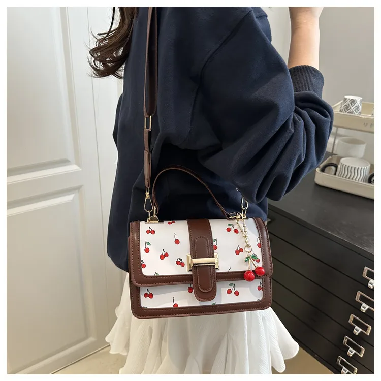 Printed Texture Fashionable Summer Large-Capacity Color Matching New Trendy Style Crossbody Handheld Women's Small Square Bag display picture 4