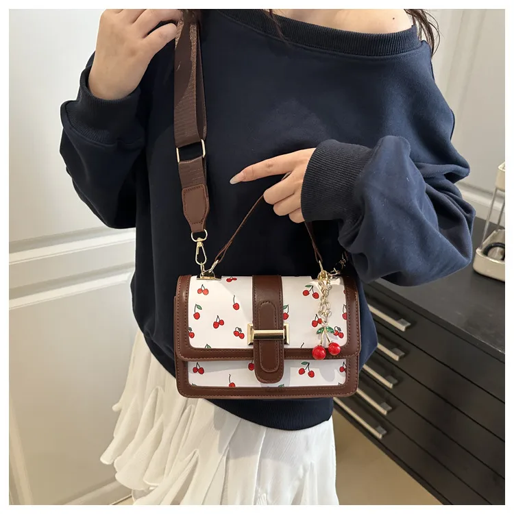 Printed Texture Fashionable Summer Large-Capacity Color Matching New Trendy Style Crossbody Handheld Women's Small Square Bag display picture 5