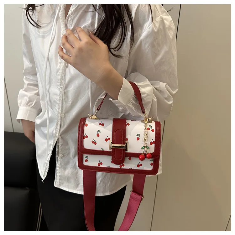 Printed Texture Fashionable Summer Large-Capacity Color Matching New Trendy Style Crossbody Handheld Women's Small Square Bag display picture 8