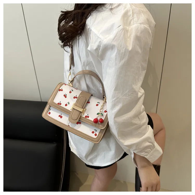 Printed Texture Fashionable Summer Large-Capacity Color Matching New Trendy Style Crossbody Handheld Women's Small Square Bag display picture 11