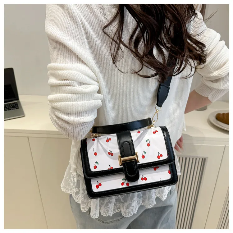 Printed Texture Fashionable Summer Large-Capacity Color Matching New Trendy Style Crossbody Handheld Women's Small Square Bag display picture 12