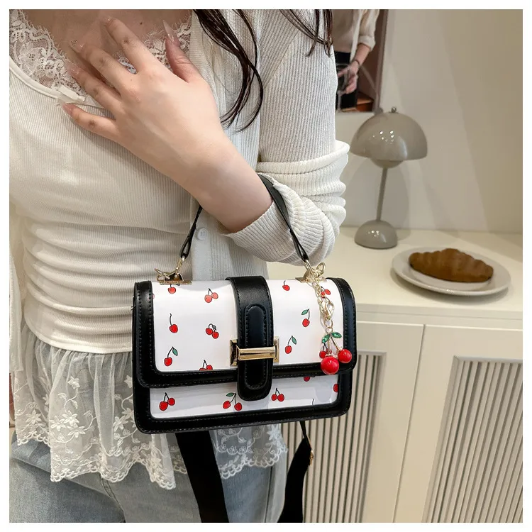 Printed Texture Fashionable Summer Large-Capacity Color Matching New Trendy Style Crossbody Handheld Women's Small Square Bag display picture 13