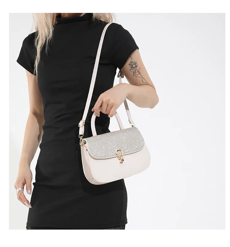 Trendy Personality Fresh Commuter Simple Women's Large-Capacity Single Shoulder Crossbody French Underarm Small Square Bag display picture 11