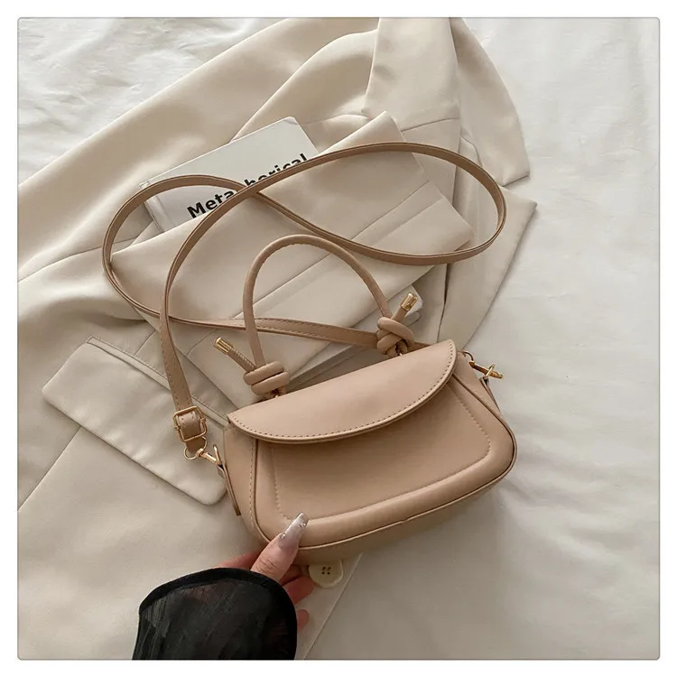 Textured Solid Color New Fashion Stylish Underarm Fashion Summer Aesthetic Single Shoulder Crossbody Small Square Bag For Women display picture 21