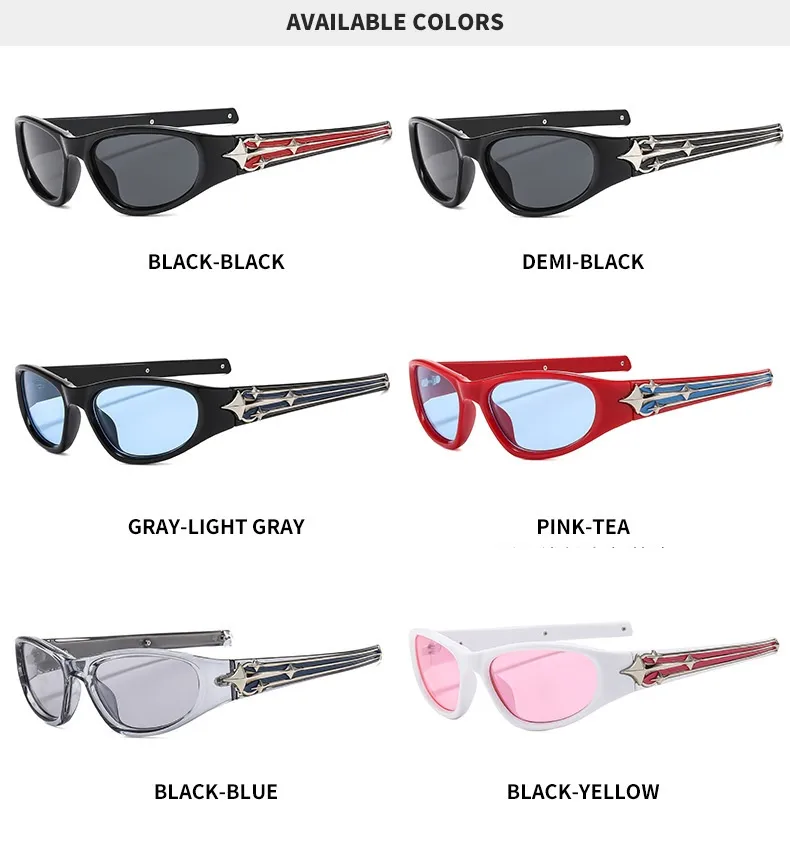 New  Sports Sunglasses  Fashion Sunglasses Vintage INS Catwalk Men's And Women's Modern Sunglasses display picture 7