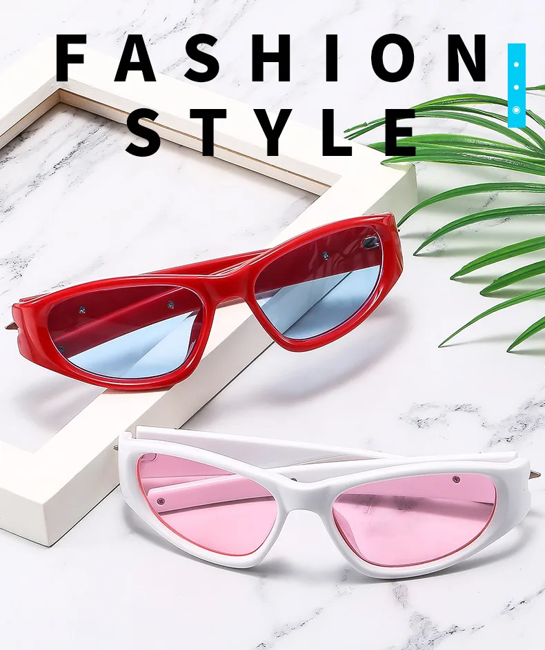 New  Sports Sunglasses  Fashion Sunglasses Vintage INS Catwalk Men's And Women's Modern Sunglasses display picture 1