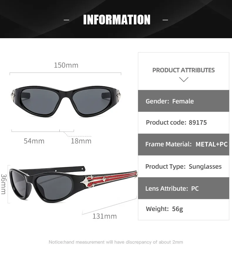 New  Sports Sunglasses  Fashion Sunglasses Vintage INS Catwalk Men's And Women's Modern Sunglasses display picture 6