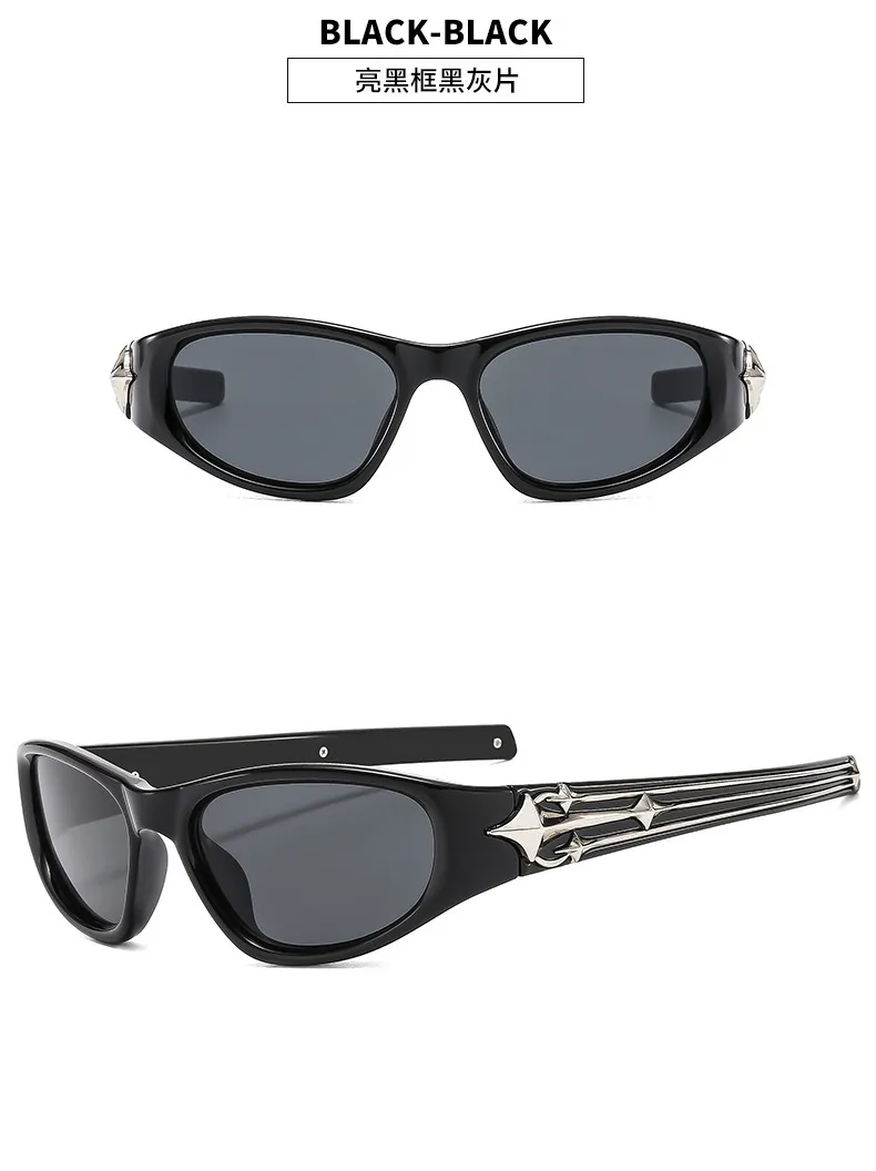New  Sports Sunglasses  Fashion Sunglasses Vintage INS Catwalk Men's And Women's Modern Sunglasses display picture 9