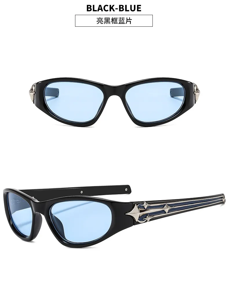 New  Sports Sunglasses  Fashion Sunglasses Vintage INS Catwalk Men's And Women's Modern Sunglasses display picture 10