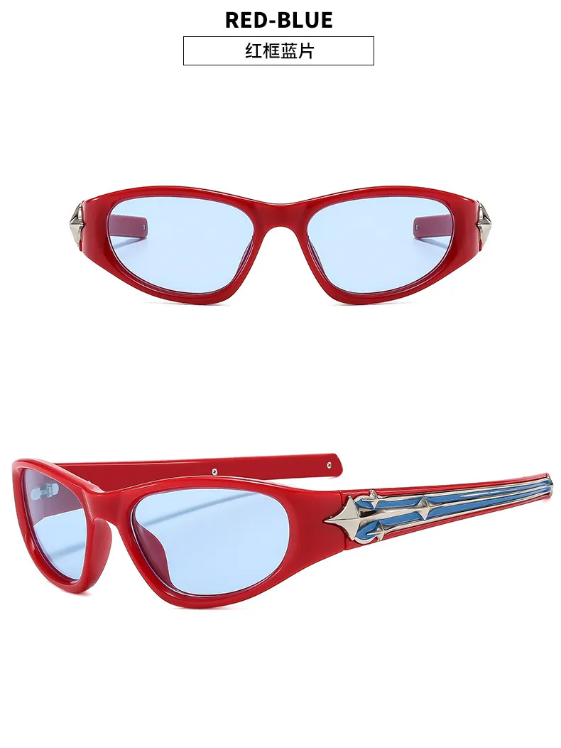 New  Sports Sunglasses  Fashion Sunglasses Vintage INS Catwalk Men's And Women's Modern Sunglasses display picture 11
