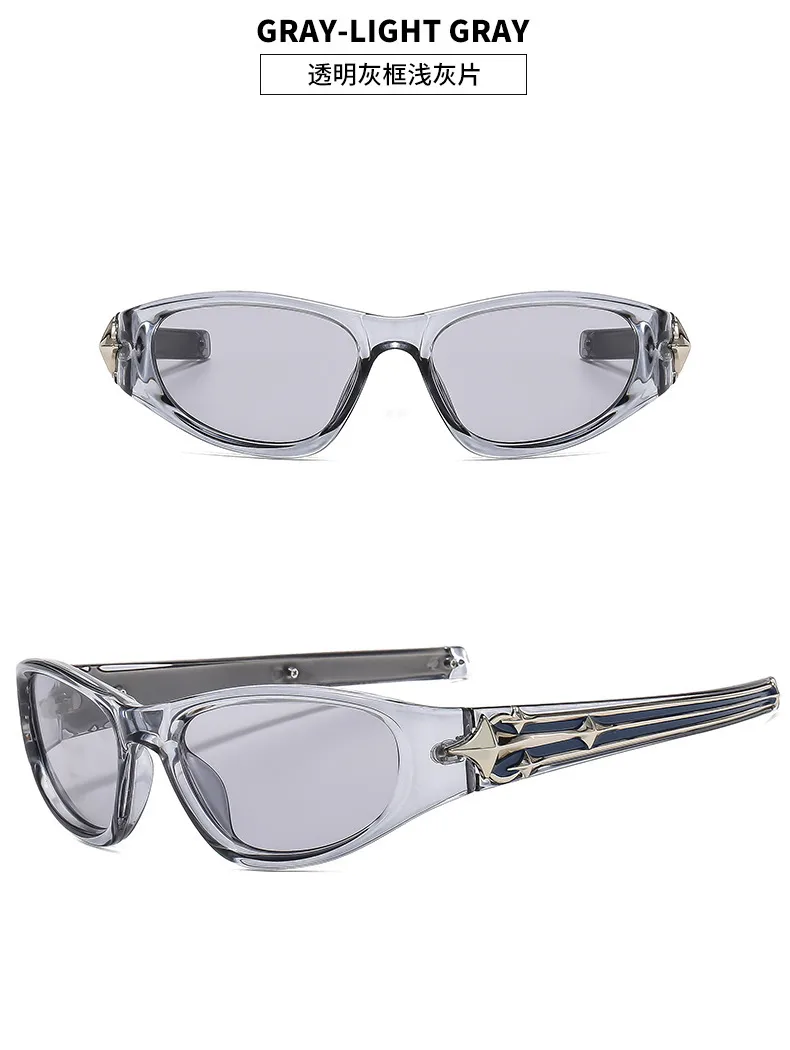 New  Sports Sunglasses  Fashion Sunglasses Vintage INS Catwalk Men's And Women's Modern Sunglasses display picture 12