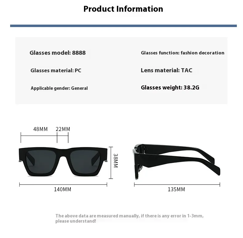 Blue Plus New Style High-Level All-Match Ins Style Anti-Strong Light Sun Protection UV Protection Unisex Lightweight Sunglasses display picture 1