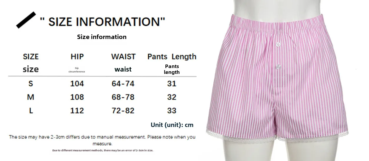 Women's Summer Striped Woven Elasto High Waist Button Loose Casual Comfortable Basic Shorts display picture 4