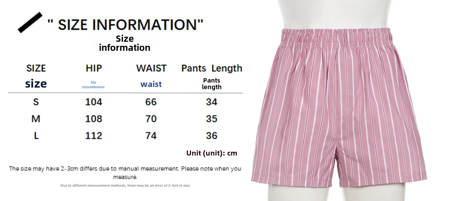 Women's Summer Striped Woven Elasto High Waist Button Loose Casual Comfortable Basic Shorts display picture 6