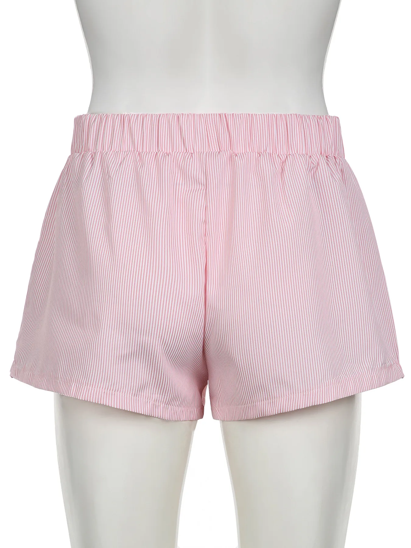 Women's Summer Striped Woven Elasto High Waist Button Loose Casual Comfortable Basic Shorts display picture 11