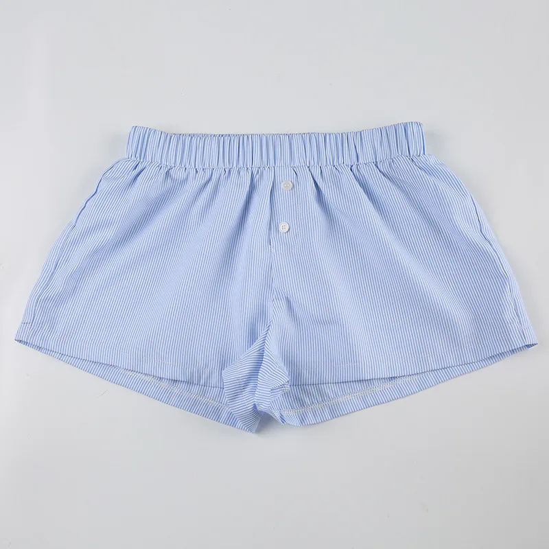 Women's Summer Striped Woven Elasto High Waist Button Loose Casual Comfortable Basic Shorts display picture 14