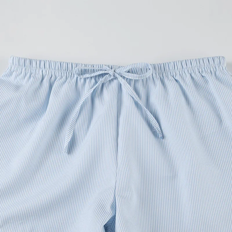 Women's Summer Striped Woven Elasto High Waist Button Loose Casual Comfortable Basic Shorts display picture 46