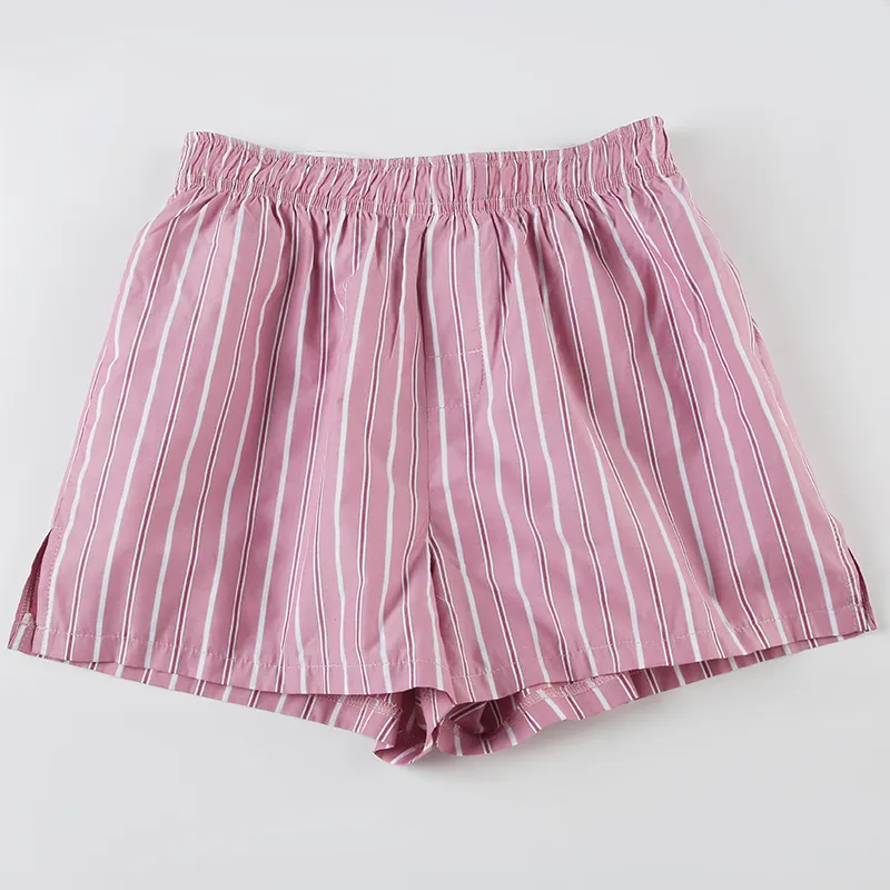 Women's Summer Striped Woven Elasto High Waist Button Loose Casual Comfortable Basic Shorts display picture 55