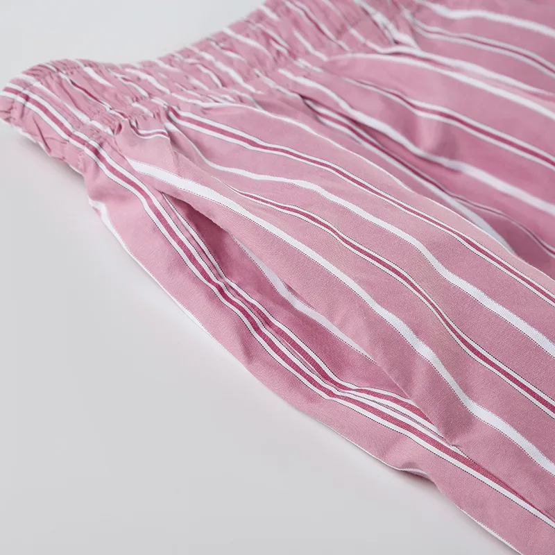 Women's Summer Striped Woven Elasto High Waist Button Loose Casual Comfortable Basic Shorts display picture 56