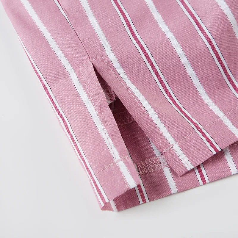 Women's Summer Striped Woven Elasto High Waist Button Loose Casual Comfortable Basic Shorts display picture 57