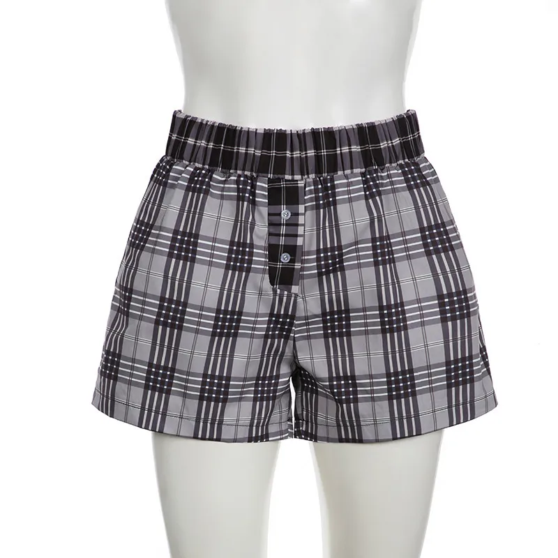 Women's Summer Striped Woven Elasto High Waist Button Loose Casual Comfortable Basic Shorts display picture 67