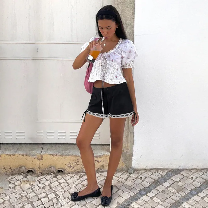 Women's Summer Striped Woven Elasto High Waist Button Loose Casual Comfortable Basic Shorts display picture 73