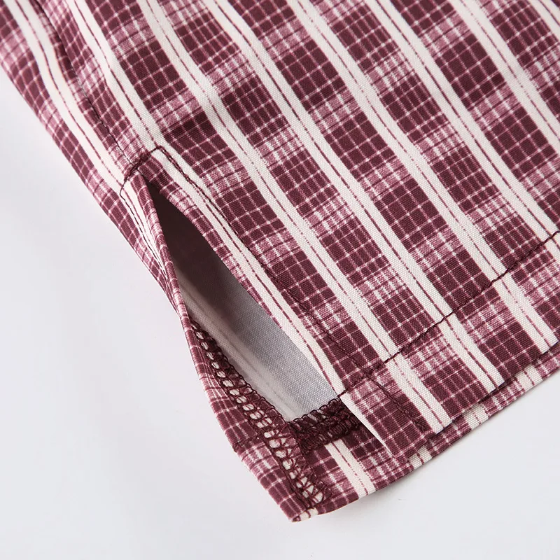 Women's Summer Striped Woven Elasto High Waist Button Loose Casual Comfortable Basic Shorts display picture 85