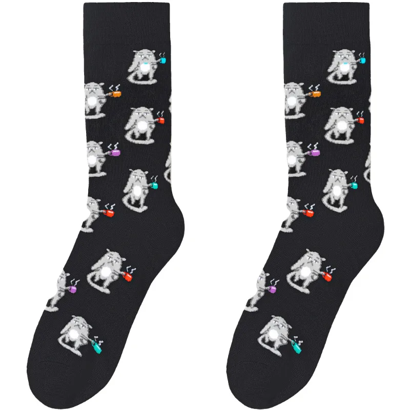 Men's Cotton Woodpecker Four Seasons Popular Rhinoceros Koala Female  Medium Tube Manufacturers Wholesale Tide Socks Men's Socks display picture 6