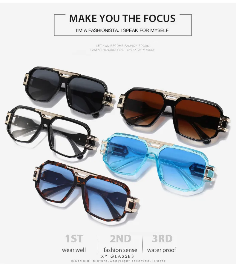 New Box Fashion Sunglasses  Foreign Trade Trend Personality High Sense Sunglasses Street Shooting All-match Glasses display picture 1