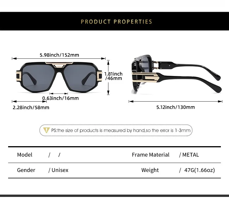 New Box Fashion Sunglasses  Foreign Trade Trend Personality High Sense Sunglasses Street Shooting All-match Glasses display picture 2