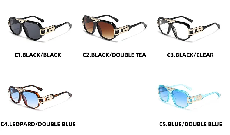 New Box Fashion Sunglasses  Foreign Trade Trend Personality High Sense Sunglasses Street Shooting All-match Glasses display picture 3