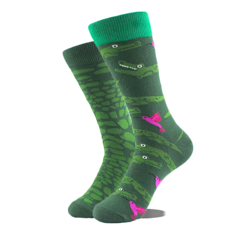 All Polyester Socks   Fashion Brand Animal Music Pepper Pattern Fashionable Polyester Socks Men's Medium Polyester Socks display picture 42