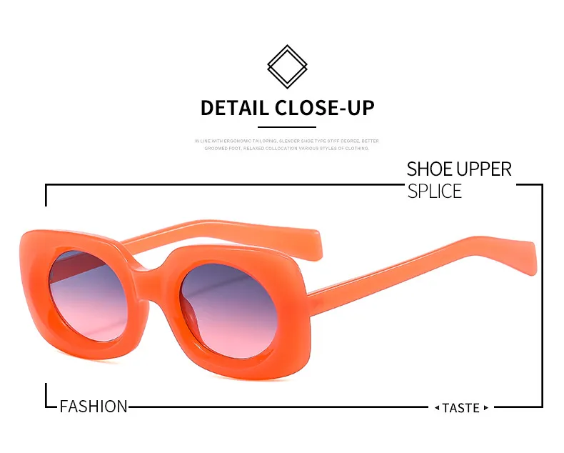 New Retro Small Box Sunglasses Men And Women's Trendy Simple Internet Celebrant Fashion Sunglasses Personalized Color Glasses display picture 2