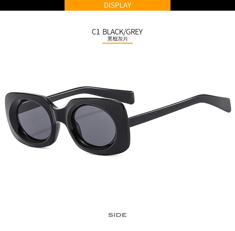 New Retro Small Box Sunglasses Men And Women's Trendy Simple Internet Celebrant Fashion Sunglasses Personalized Color Glasses display picture 6
