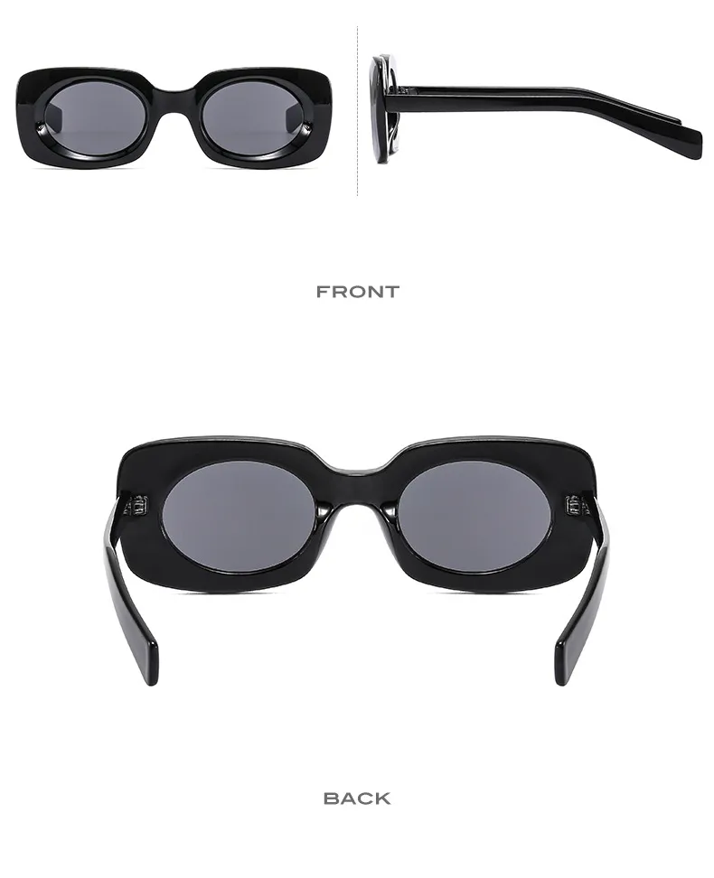 New Retro Small Box Sunglasses Men And Women's Trendy Simple Internet Celebrant Fashion Sunglasses Personalized Color Glasses display picture 7