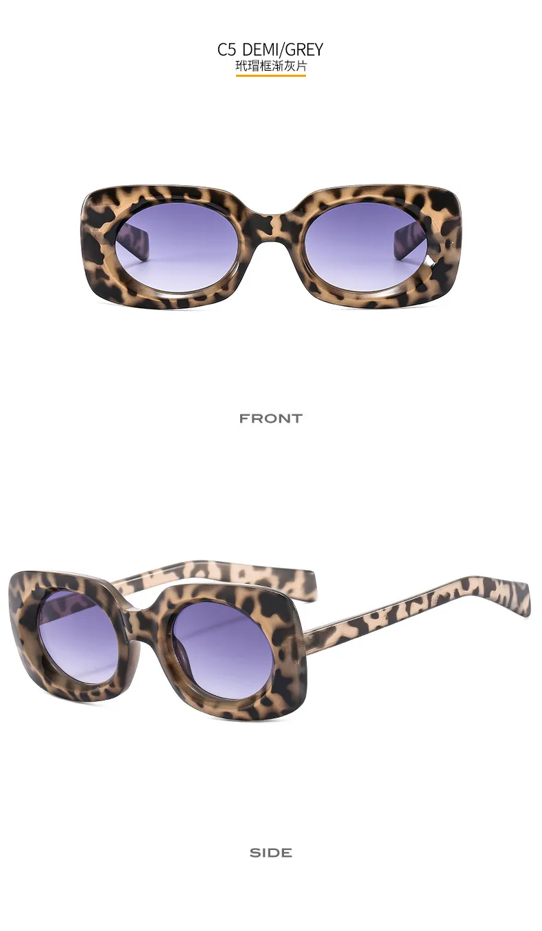 New Retro Small Box Sunglasses Men And Women's Trendy Simple Internet Celebrant Fashion Sunglasses Personalized Color Glasses display picture 11