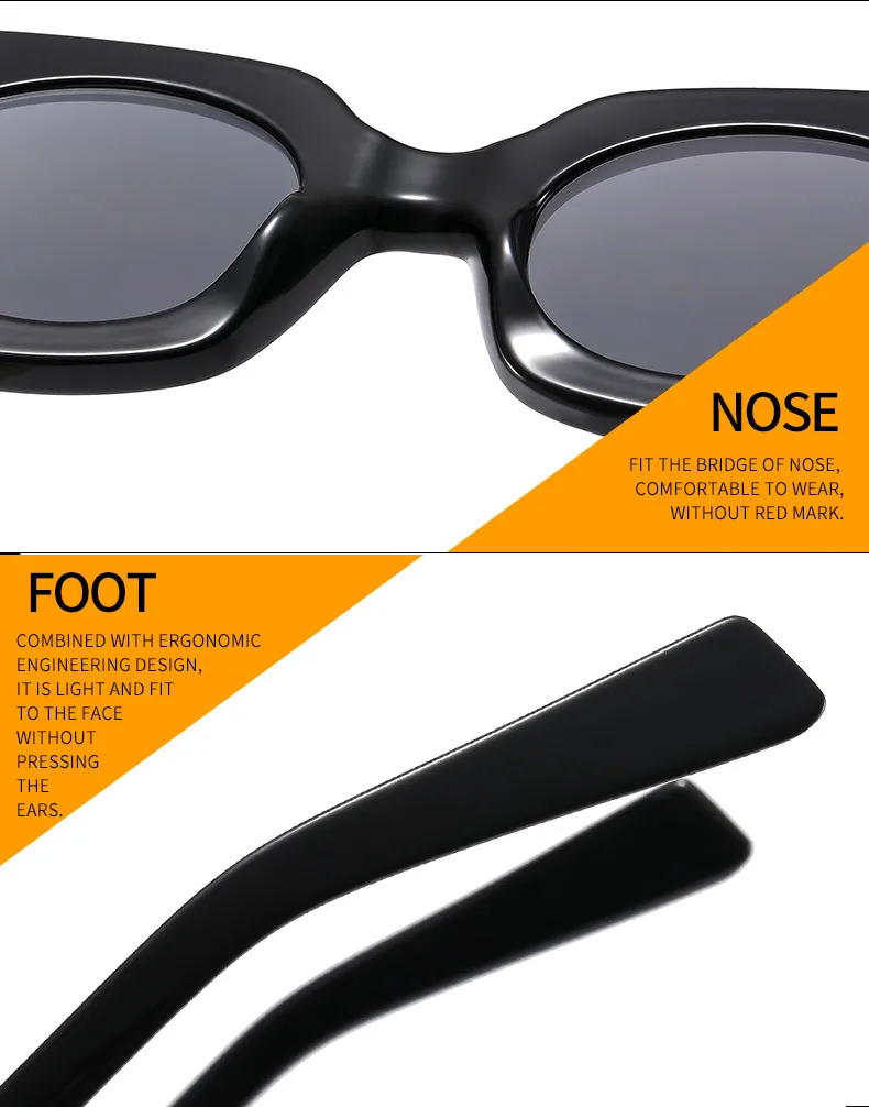 New Retro Small Box Sunglasses Men And Women's Trendy Simple Internet Celebrant Fashion Sunglasses Personalized Color Glasses display picture 15
