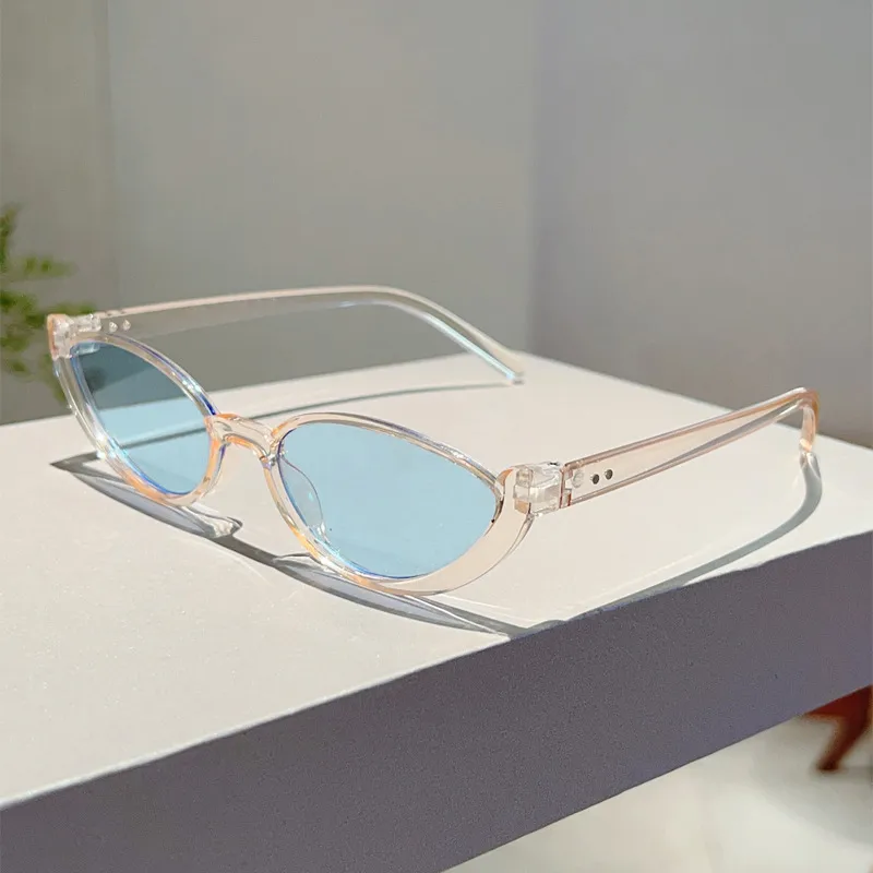 Fashion  New Cat's Eye Small Frame Internet Popular Same Style Sunglasses Street Shot Slimming Personalized Trendy  Style Sunglasses display picture 13